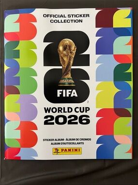 🔥 NEW 🔥 Panini FIFA World Cup 2026 Sticker Album - Multicolor Cover